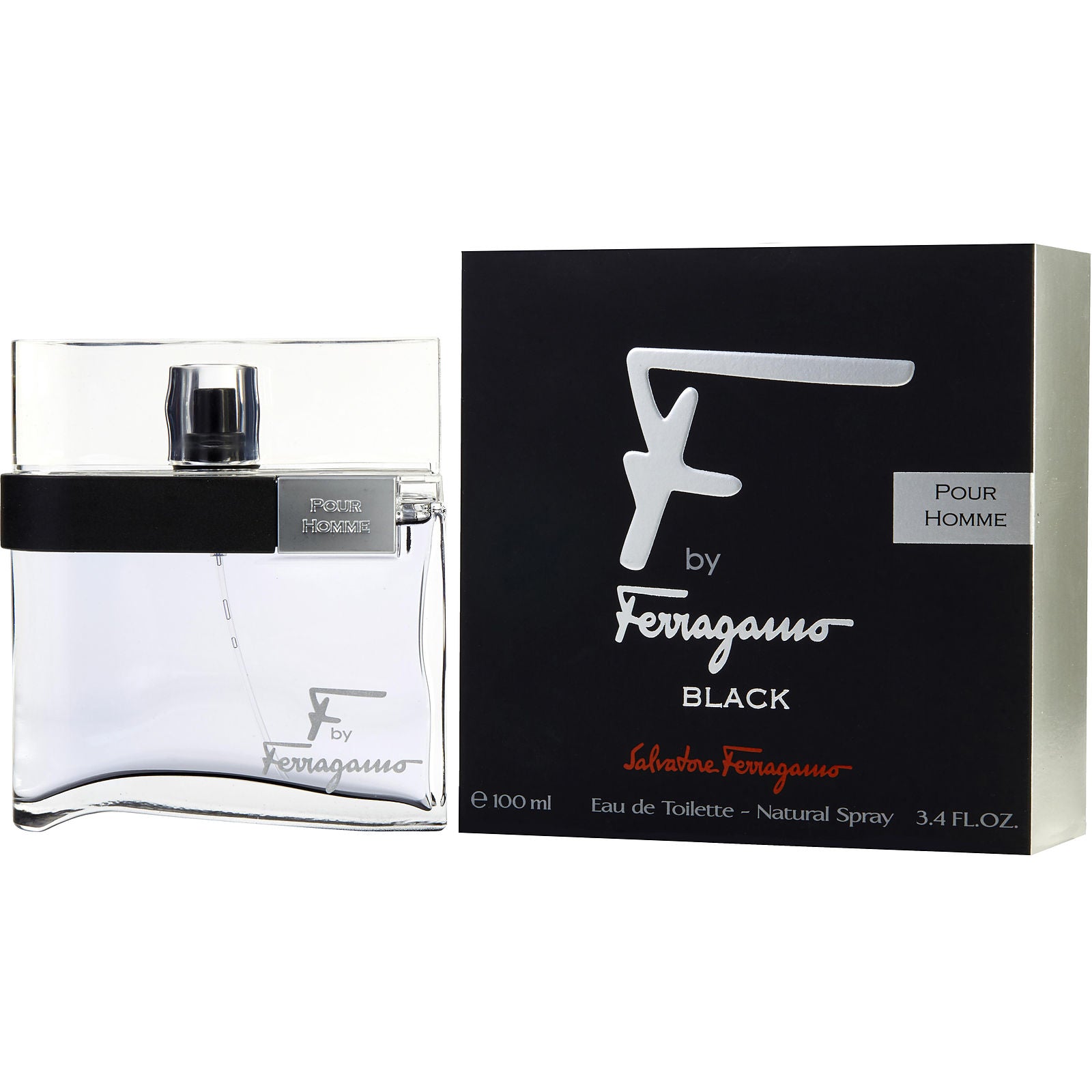 f by ferragamo black pour homme eau de toillete 3.4 oz